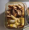 希乐扣饭盒微波炉加热专用碗上班族带饭餐盒玻璃保鲜盒分隔便当盒 琥珀色二隔1040ml 实拍图