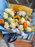 艾斯维娜鲜花速递向日葵混搭花束生日礼物全国同城配送 向日葵香槟韩式花束 实拍图