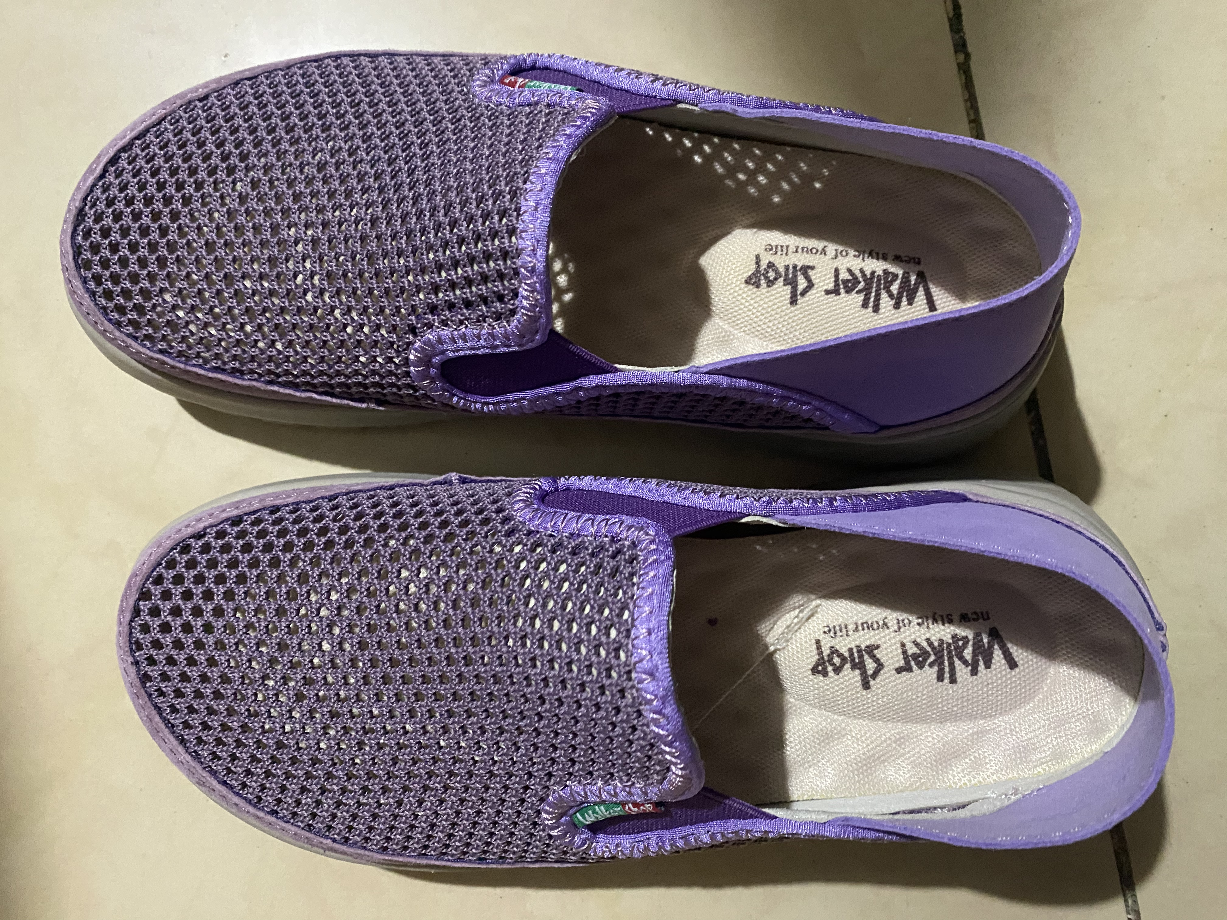 Walker Shop奥卡索休闲鞋女户外轻便透气网面鞋女平底懒人休闲凉鞋女V165006 实拍图