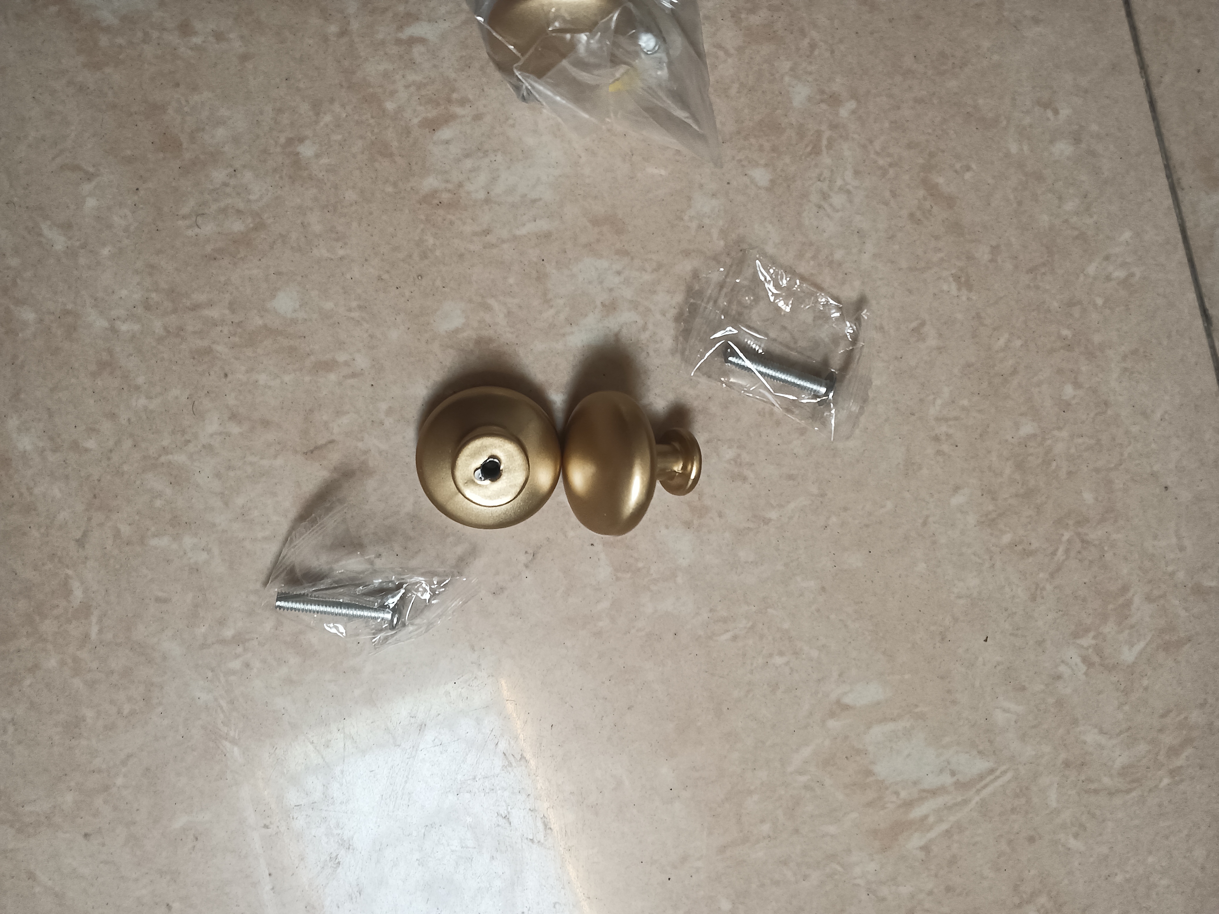 山河工品现代简约北欧金色橱柜鞋柜子手柄衣柜抽屉把手拉手 砂金9008-单孔 实拍图