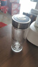 希诺抗菌玻璃杯双层防烫办公车载水杯男高档泡茶杯子XN-9303 360mL 实拍图