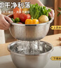 美厨（MAXCOOK）304不锈钢盆筛五件套加厚沙拉盆调料盆洗菜盆米筛味斗套装MCWA550 实拍图