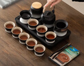 京东京造整套茶具 套装功夫陶瓷办公黑白渐变远山提梁壶17件套家用茶具 实拍图