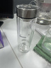 希诺抗菌玻璃杯双层防烫办公车载水杯男高档泡茶杯子XN-9607KT 410ml 实拍图