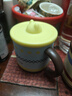 炊大皇316不锈钢保温杯马克杯桌面水杯办公带刻度学生450ml（复古棕格） 实拍图
