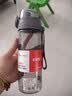希乐（cille）塑料水杯tritan男女学生大容量便携户外运动健身随手杯子灰600ml 实拍图