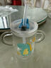 富光玻璃杯家用儿童牛奶杯子带刻度吸管水杯男女宝宝冲泡奶粉杯带把手 实拍图