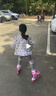 迪士尼草莓熊儿童轮滑鞋全闪溜冰鞋直排旱冰鞋 女童滑冰鞋初学可调 实拍图