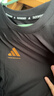 阿迪达斯（adidas）T恤男夏季运动透气轻薄宽松棉短袖  【棉质】黑/金 3XL 实拍图