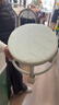 【京喜甄选】椅子万向轮美缝凳子带轮旋转擦地矮凳美甲修脚凳滑轮 儿童凳-米白色款 实拍图