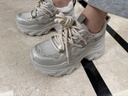 百丽（Belle）网面透气简约百搭老爹鞋女2026夏季薄款新款商场休闲鞋F6U1DBM6 浅灰色 34 (220mm) 实拍图