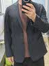 罗蒙（ROMON）冰丝防晒西服男华夫格夏青年高档单西凉感外套京东自营深海青3XL 实拍图