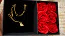 中国黄金（CHINA GOLD）黄金项链女足金独角兽小马吊坠挂坠套链生日礼物送女朋友老婆 足金吊坠约0.4g*配镀金银链【玫瑰礼盒】 实拍图