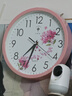 北极星（POLARIS）挂钟 时尚创意客厅钟表 简约石英钟2842粉樱花30cm新年焕新 实拍图