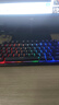前行者GX 87/104键真机械手感游戏键盘鼠标套装有线静音薄膜键鼠台式电脑网吧笔记本办公背光USB外接外设 黑色-彩虹光键盘【加厚升级版】 实拍图