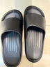 朴西香蕉船凉拖鞋女士浴室不易滑居家室内四季情侣拖鞋男 黑色 44-45 实拍图
