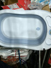 十月结晶婴儿洗澡盆可折叠家用大号新生儿童用品沐浴桶宝宝浴盆孔雀蓝 实拍图