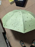天堂伞 防紫外线晴雨伞三折 便携黑胶遮阳太阳伞晴雨两用 粉绿 实拍图