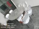 上林春天岩板餐桌椅子全套加热一体暖菜板吃饭桌子高级感2026新款大圆餐桌 亮光雪山白丨铜脚皮椅丨语音唤醒智能暖菜板 1.2米 餐桌+6椅 实拍图