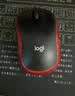 罗技（Logitech）M185鼠标 无线鼠标 办公鼠标 对称鼠标 黑色红边 带无线2.4G接收器 实拍图