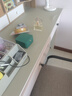 乔乐思皮革桌布北欧风防水防油免洗纯色环保桌垫餐桌布茶几电视柜长方形 茉香奶绿 60*120cm 实拍图