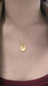 中国珠宝黄金项链女款999足金四叶草吊坠素链生日母亲节礼物送女友 实拍图