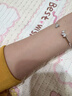 AGATHA/瑷嘉莎 爱心小狗银手链女 生日礼物送女友老婆高级感手镯 白色爱心+银色 实拍图