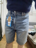 Levi's李维斯冰酷系列春夏新款男士凉感防晒宽松水洗牛仔短裤 浅蓝色 34 实拍图