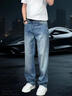 真维斯（Jeanswest）牛仔裤男2026夏季青年男士宽松直筒长裤弹力休闲长裤蓝色薄款32 实拍图