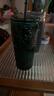 星巴克（Starbucks）墨绿色女神款玻璃杯550ml吸管杯办公室复古冷水杯女神节礼物 实拍图