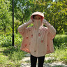 牧萌儿童防晒衣男女童防晒服夏季冰丝凉感宝宝防晒外套披肩 水蜜桃 L 实拍图