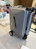 爱尔威（Airwheel）电动行李箱可骑行智能拉杆登机箱可坐可代步20英寸 SX豪华版一银 实拍图