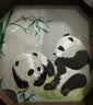 大熊猫锦绣织造府蜀绣双面熊猫刺绣摆件中国特色礼物送老外出国礼品成都伴手礼纪念 节节高熊猫手工双面蜀绣（jd发货） 实拍图