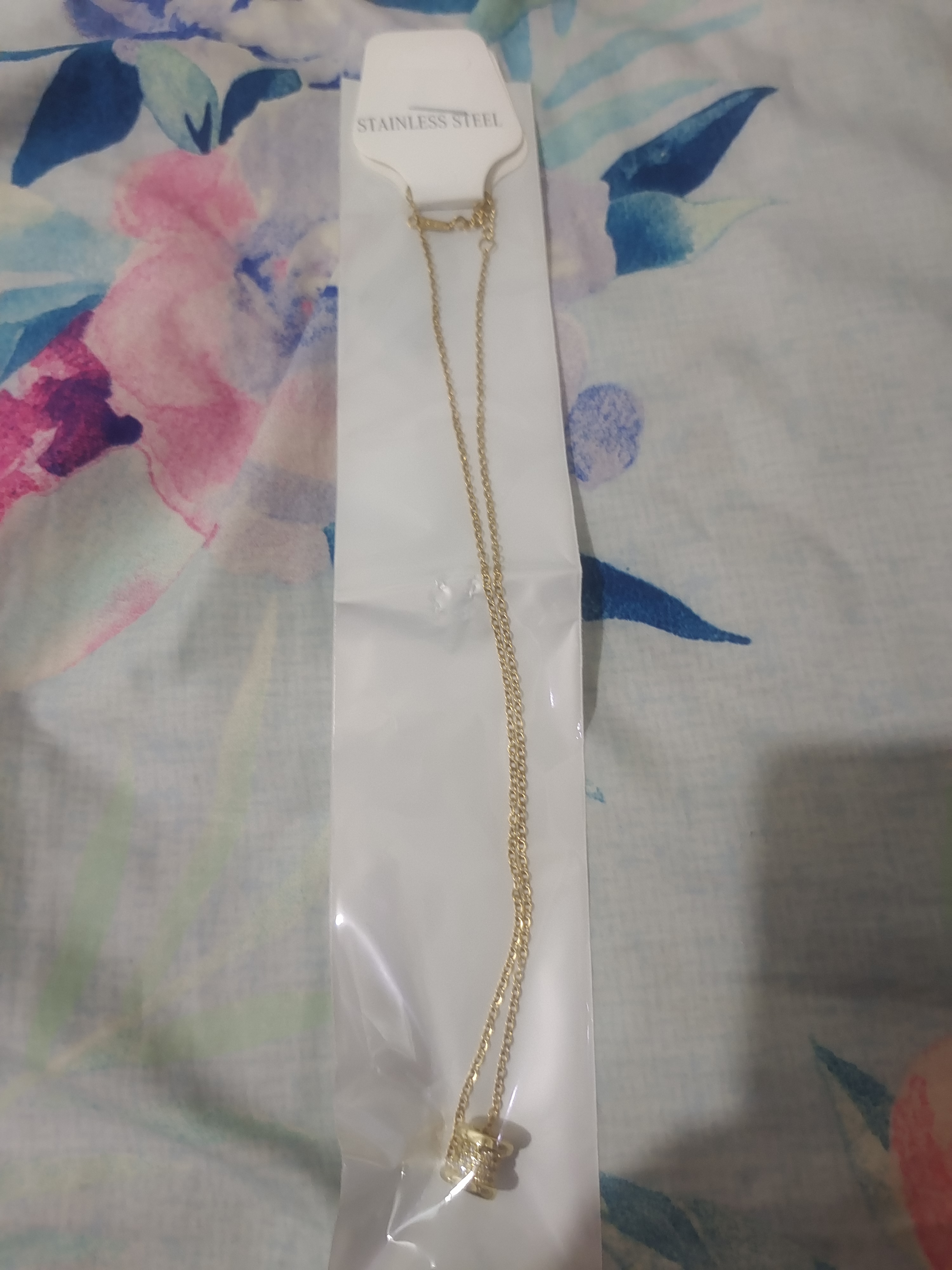 钛钢满钻小蛮腰项链转运吊坠不掉色锁骨链轻奢小众简约毛衣链配饰 金色满钻小蛮腰 实拍图