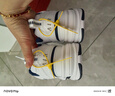 耐克NIKE男春夏老爹鞋AIR MONARCH IV 运动训练鞋415445-102白蓝44 实拍图
