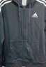adidas休闲舒适三条纹立领夹克外套男装秋季阿迪达斯官方轻运动   黑色/白（推荐选大一码）   S 实拍图