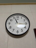 康巴丝（Compas）挂钟客厅 静音走时简约石英钟表挂墙时钟 c2855 黑色 26cm直径 实拍图