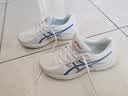 亚瑟士ASICS男鞋网面跑鞋缓震透气运动鞋轻量跑步鞋GEL-CONTEND 4 白色/蓝色 41.5 实拍图