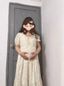 梵昇昱孕妇裙夏季韩版裙子中长款宽松时尚简约显瘦碎花刺绣高级感连衣裙 刺绣碎花孕妇裙-米杏色 L(建议115-135斤） 实拍图