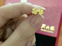周六福幸运四叶草足金999黄金耳钉女生日礼物计价A0912975 一对 约0.97g 实拍图