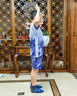 尤尼克斯新款尤尼克斯羽毛球服男女汤尤杯国家队国羽大赛比赛服上衣短袖 男款短裤15176雾紫+大赛版VC速干 L 实拍图