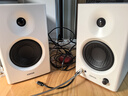 漫步者（EDIFIER）MR4 有源监听2.0音箱 高保真HIFI音质 多媒体电脑电视音响 桌面音响 白色 实拍图