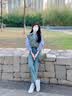 韩璐娇（hanlujiao）休闲裤女装2024春装新款女气质小香风时尚牛仔裤小个子秋冬套装女 灰色马甲+蓝色衬衫【两件】 S 实拍图