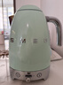 SMEG/斯麦格复古电热水壶KLF04烧水养生壶大容量家用不锈钢恒温泡茶咖啡自动断电保温生日乔迁新婚礼物 1.7L 淡绿色 实拍图