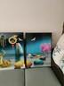 Sixpoetry 客厅装饰画现代简约沙发背景墙壁画轻奢三联晶瓷画大气高档挂画 家和富贵（铝合金外框） 镶钻画左右60*80+中间120*80亮面 实拍图