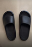 朴西香蕉船凉拖鞋女士浴室不易滑居家室内四季情侣拖鞋男 黑色 42-43 实拍图