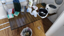 清系便携式露营桌子野餐桌椅套装野营用品装备户外折叠桌蛋卷桌 桃木色特大号120款 实拍图