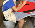 南国书香【加厚20副】万年红福字纸斗方空白对联纸春联专用纸写福字的红纸手写宣纸2026年书法纸 45*45cm 实拍图