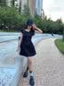 森马（Semir）连衣裙女夏季U领纯色褶皱短袖短裙2026简约风设计感109326114005 实拍图