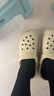 名创优品（MINISO）洞洞鞋女男夏季外穿沙滩凉鞋防滑厚底踩屎感包头凉拖鞋骨白38-39 实拍图
